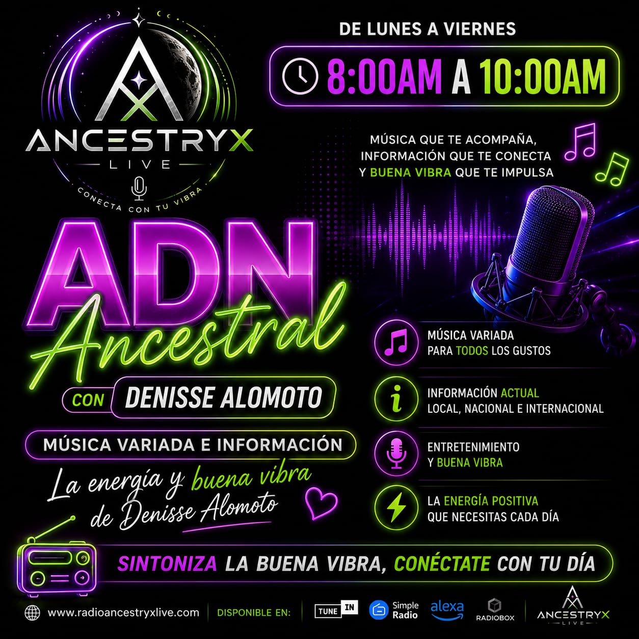 Evento principal Radio Ancestryx